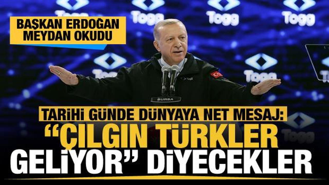 Başkan Erdoğan: T&uuml;rkiye Y&uuml;zyılı&rsquo;nın ilk fotoğrafı yerli otomobil Togg&rsquo;dur
