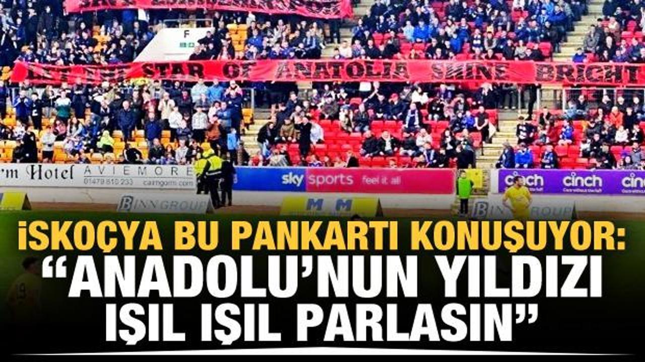İskoçya'da Eskişehirspor pankartı maça damga vurdu!