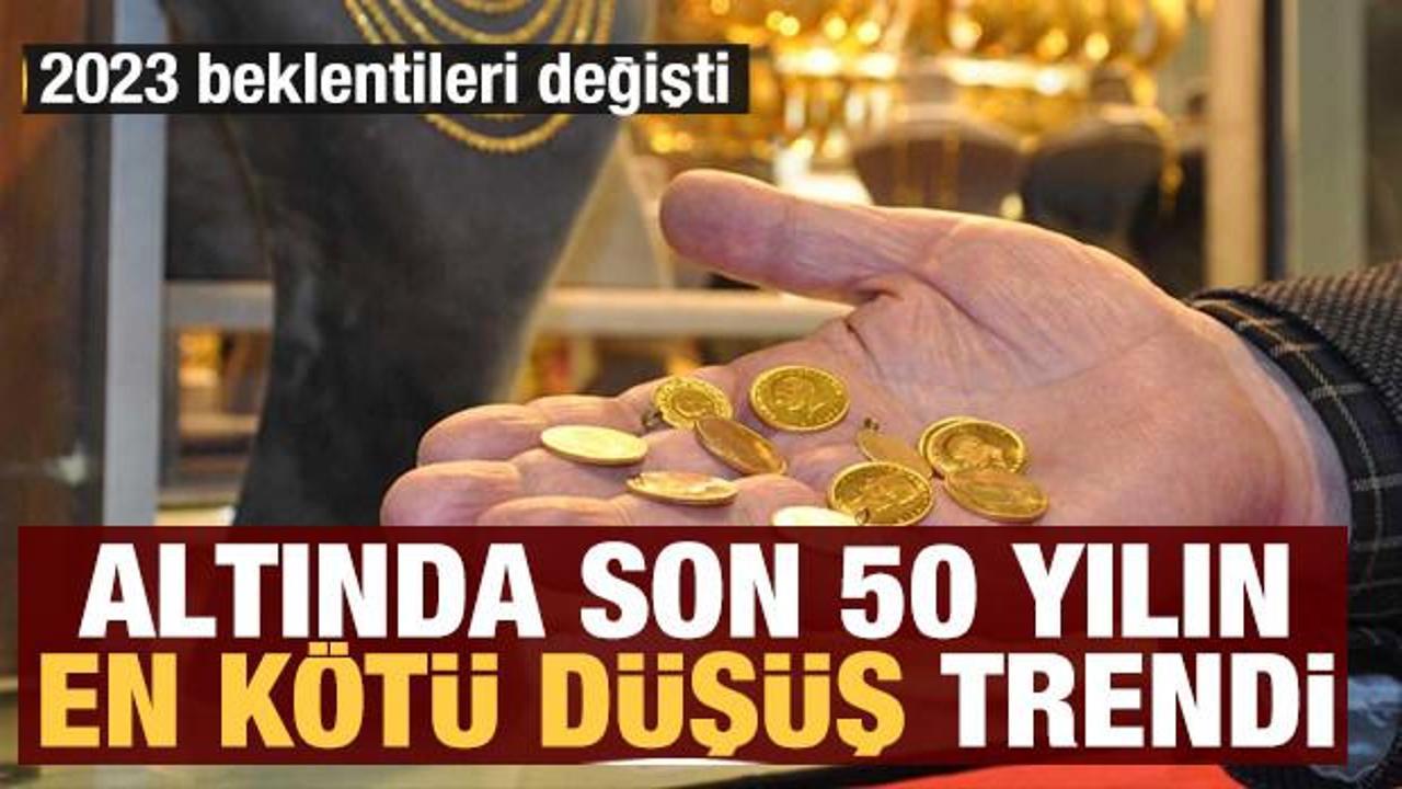 Altın fiyatlarında son 50 yılın en k&ouml;t&uuml; d&uuml;ş&uuml;ş trendi