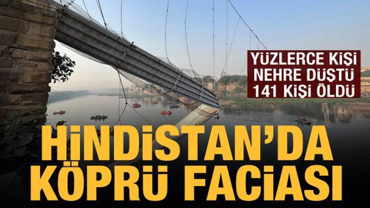 Hindistan'da k&ouml;pr&uuml; &ccedil;&ouml;kt&uuml;: 141 kişi &ouml;ld&uuml;