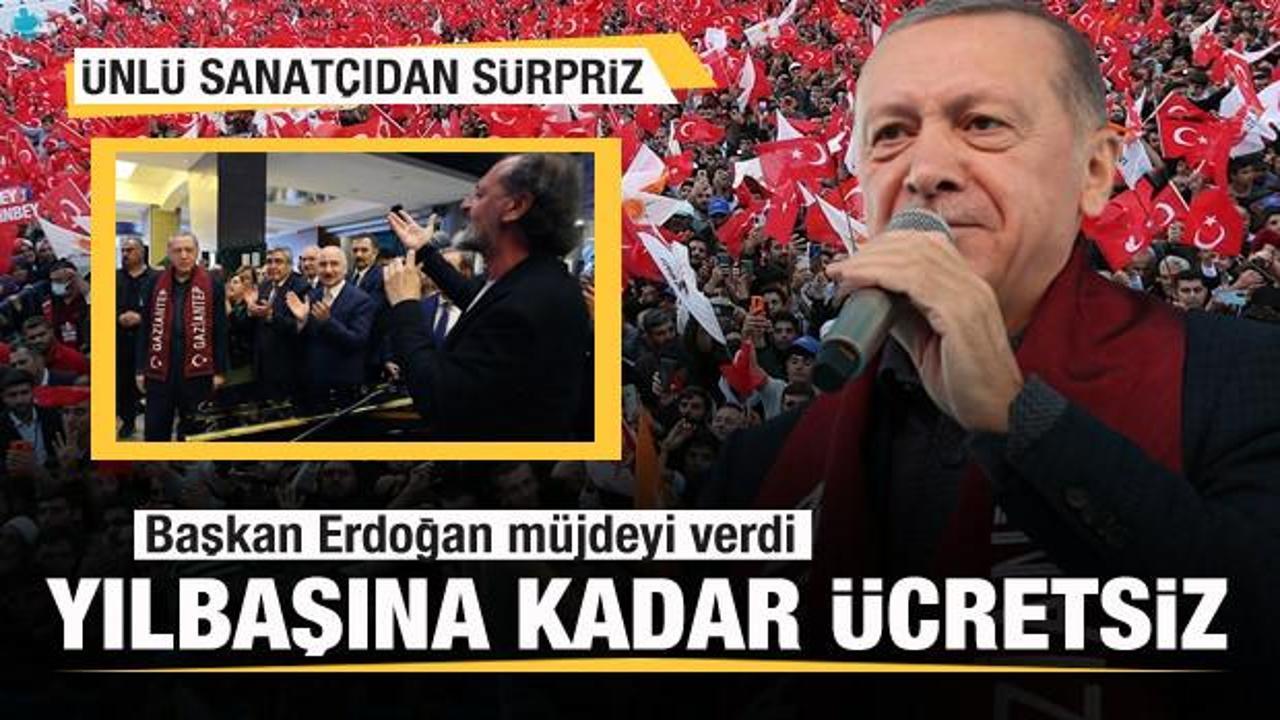 ilk s&uuml;r&uuml;ş&uuml;n&uuml; Başkan Erdoğan yaptı! M&uuml;jdeyi verdi: Yılbaşına kadar &uuml;cretsiz
