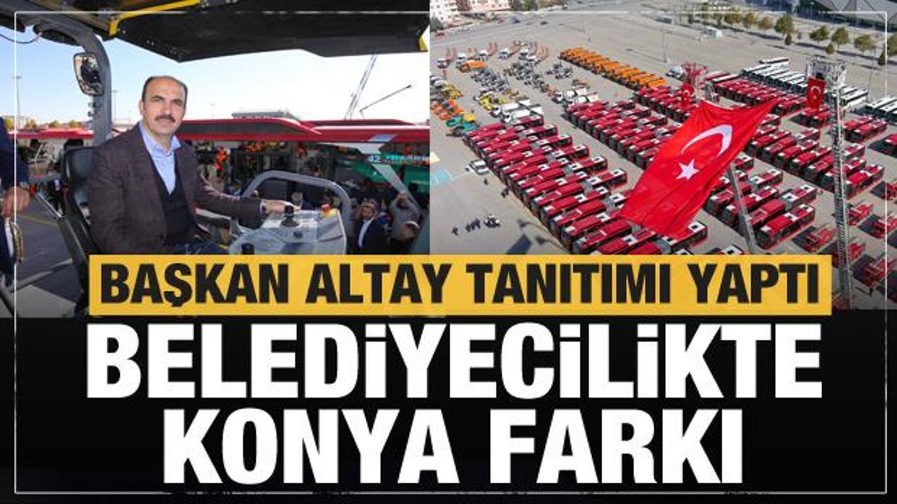 Konya'da Başkan Altay &ouml;z kaynaklarla 664 milyon liraya alınan 228 aracın tanıtımın yaptı
