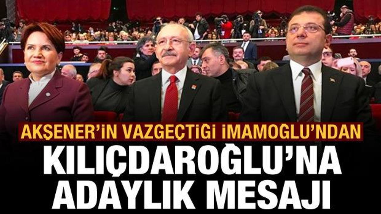Akşener'in desteklemekten vazgeçtiği İmamoğlu'ndan adaylık açıklaması