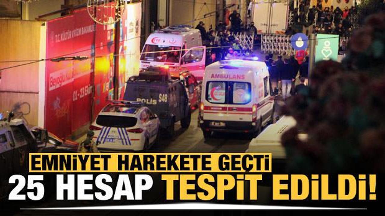 EGM'den Taksim'deki patlamayla ilgili açıklama! 25 hesap tespit edildi