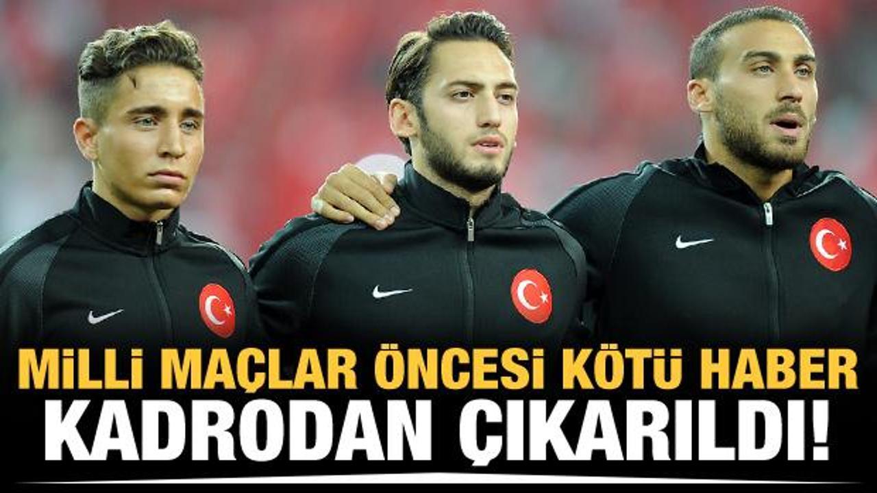 Milli Takım'da sakatlık şoku! Kadrodan &ccedil;ıkarıldı