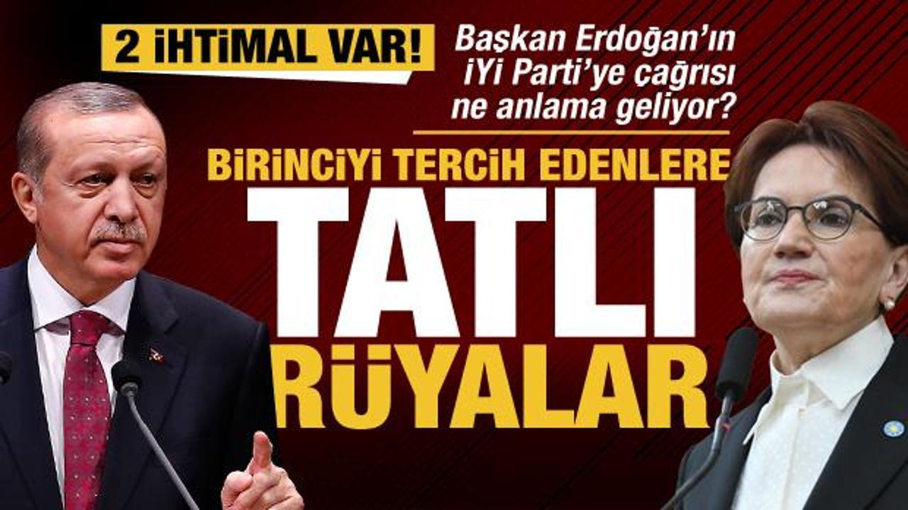 Başkan Erdoğan'ın İYİ Parti'ye çağrısı ne anlama geliyor... 2 ihtimal var
