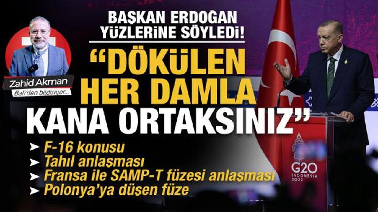 Cumhurbaşkanı Erdoğan'dan ABD'ye: Dökülen her damla kana ortaksınız
