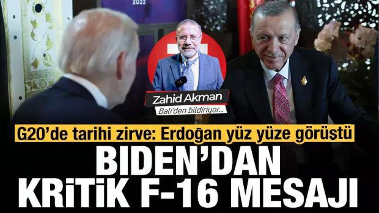 Erdoğan ve Biden G20'de bir araya geldi: Biden'dan kritik F-16 mesajı