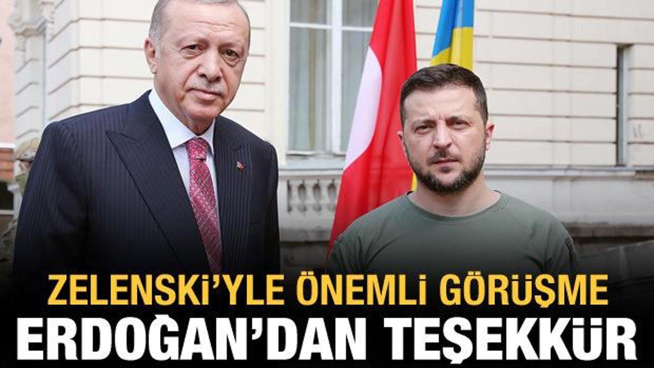 Son dakika haberi: Erdoğan'dan Zelenski'ye tahıl koridoru teşekkürü