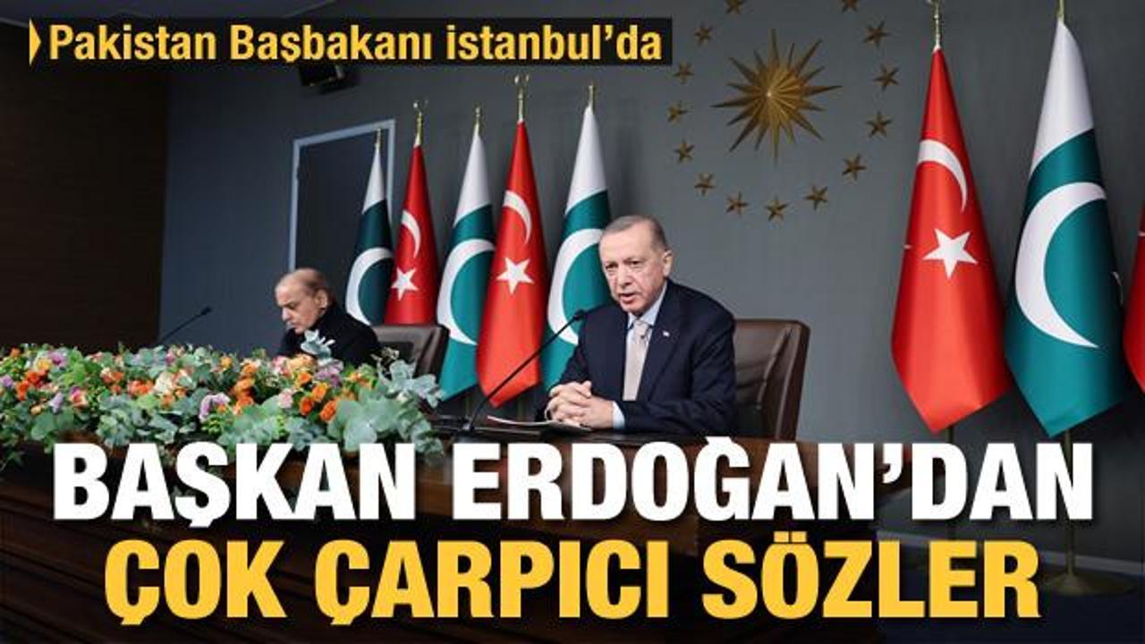 Başkan Erdoğan'dan, Pakistan Başbakanı ile ortak basın toplantısında çok çarpıcı sözler