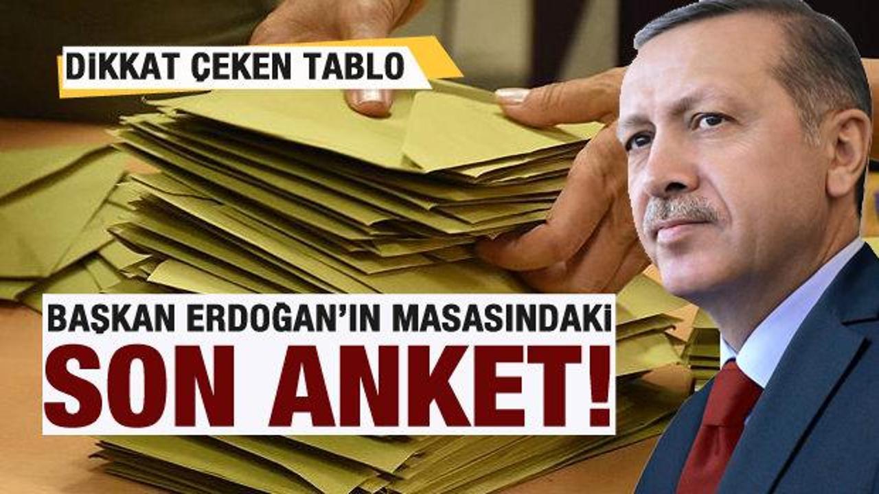 Başkan Erdoğan'ın masasındaki son anket! Dikkat çeken tablo