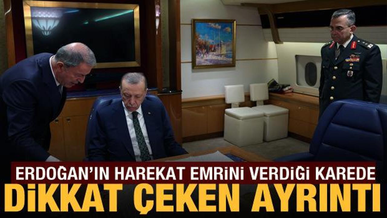 Cumhurbaşkanı Erdoğan'ın harekat emrini verdiği karede dikkat &ccedil;eken ayrıntı