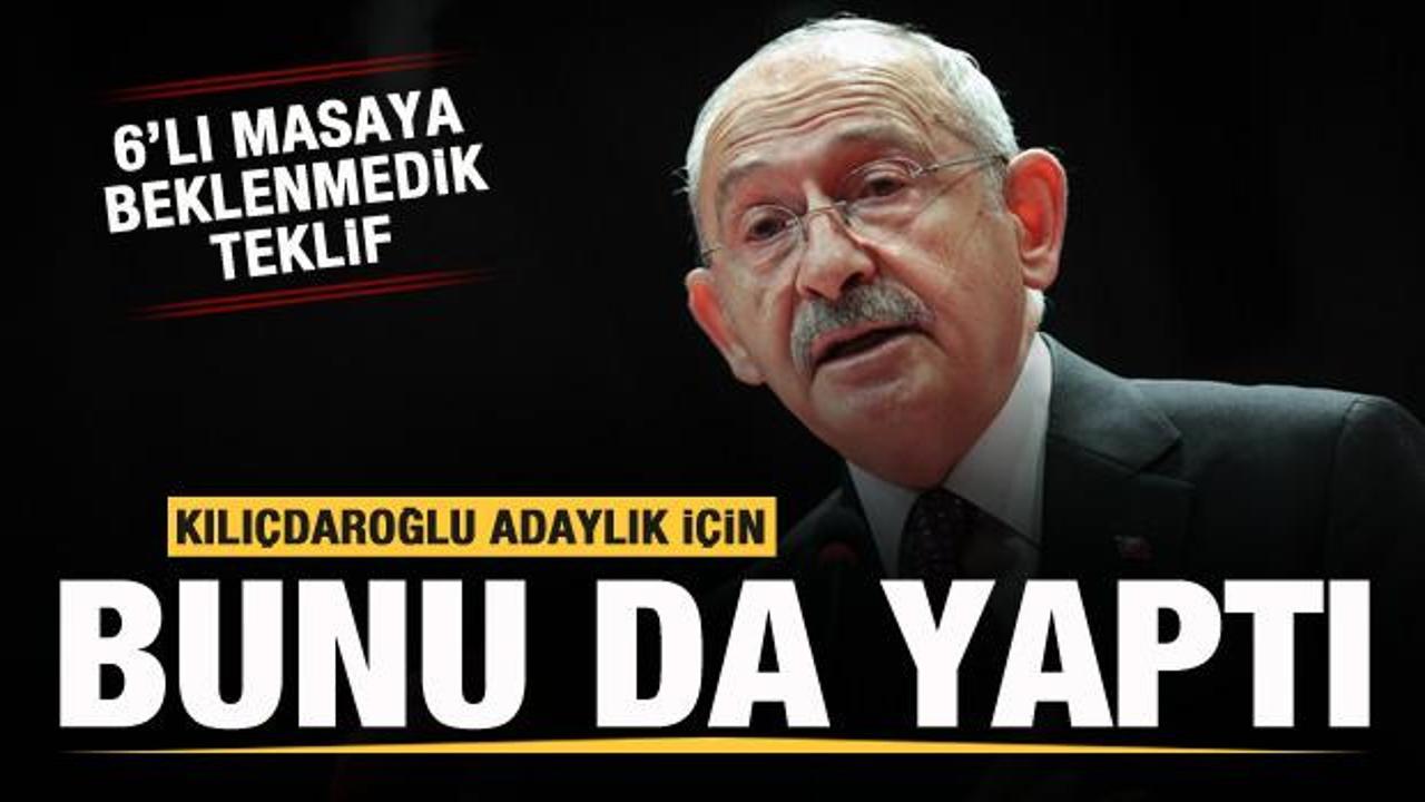 Kılı&ccedil;daroğlu adaylık i&ccedil;in bunu da yaptı! 6'lı masaya beklenmedik teklif