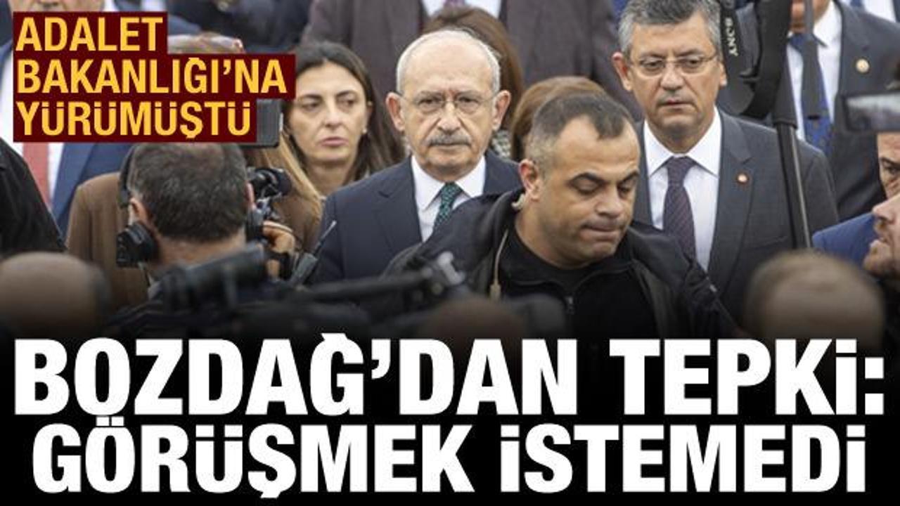 Adalet Bakanlığı'na yürüyen Kılıçdaroğlu'ndan açıklama, Bakan Bozdağ'dan tepki