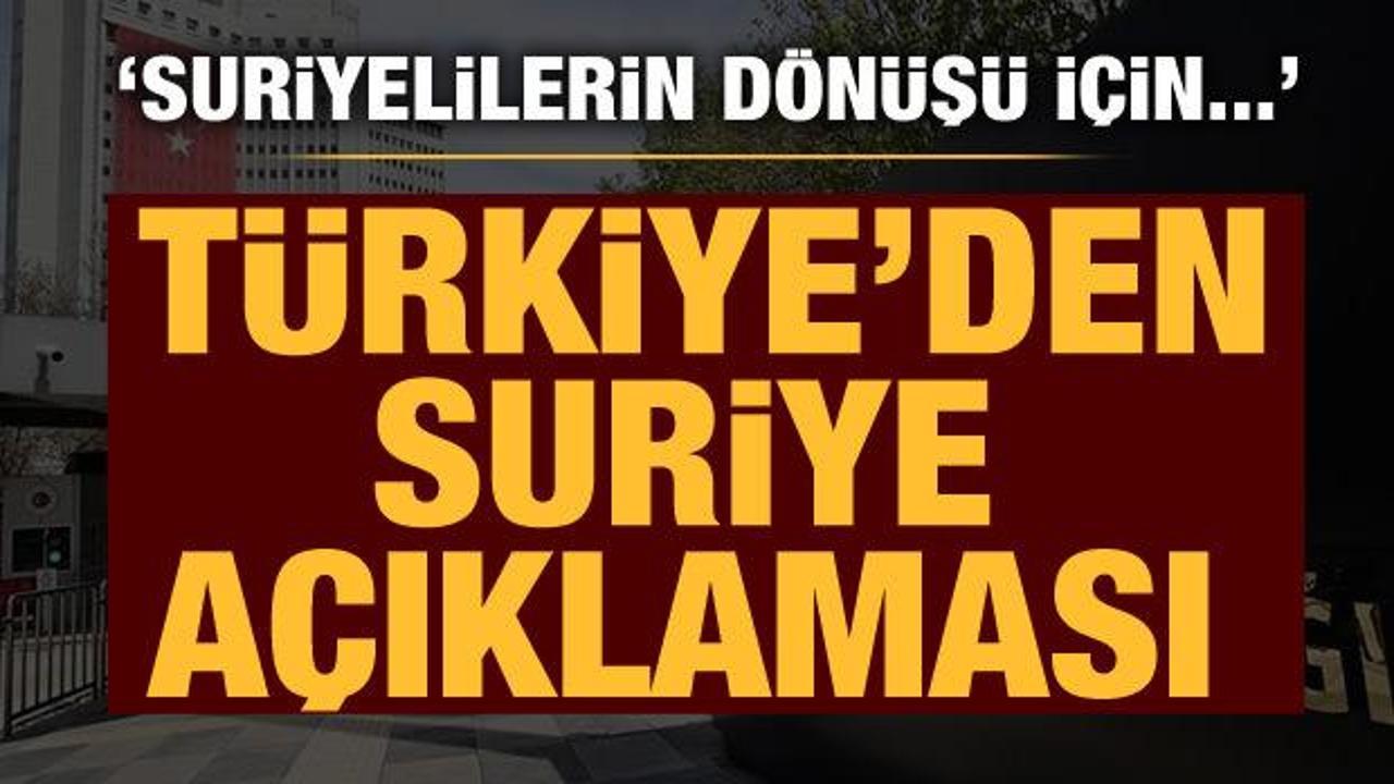 Bakan &Ccedil;avuşoğlu'ndan Suriye a&ccedil;ıklaması