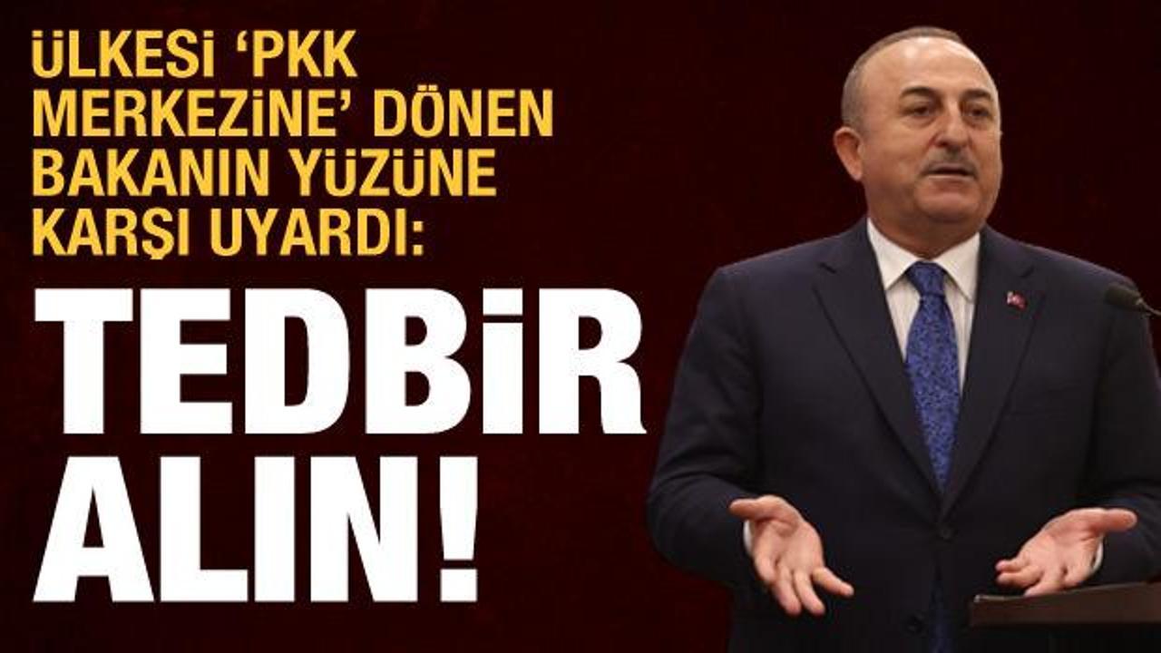 &Ccedil;avuşoğlu, mevkidaşının y&uuml;z&uuml;ne karşı s&ouml;yledi: PKK'ya karşı tedbir alın!