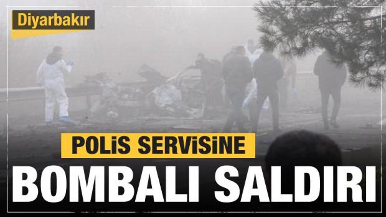 Diyarbakır'da polis servis aracına bombalı saldırı! Bakan Soylu'dan a&ccedil;ıklama