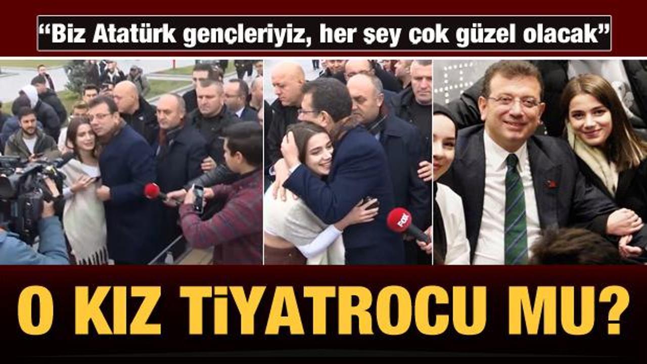 Ekrem İmamoğlu'nu &ouml;vg&uuml;ye boğan "&uuml;niversiteli kız" tiyatrocu mu? 