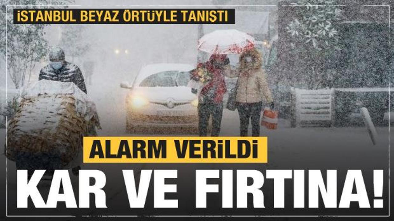 İstanbul'a kar d&uuml;şt&uuml;! Meteoroloji'den peş peşe uyarılar! Dondurucu soğuk ve kar yağışı...