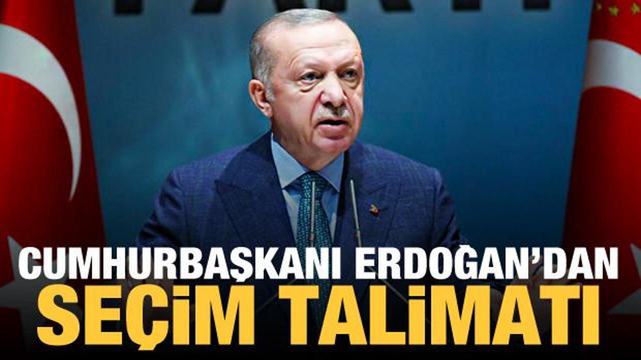 Cumhurbaşkanı Erdoğan'dan AK Parti'ye seçim talimatı: Adayları belirleyin