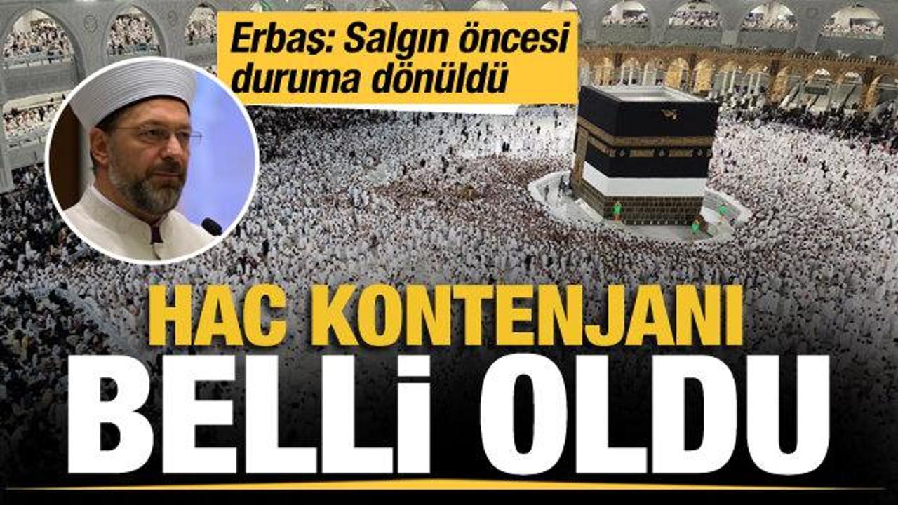 Diyanet İşleri Başkanı Erbaş hac kontenjanını açıkladı: Salgın öncesi duruma dönüldü