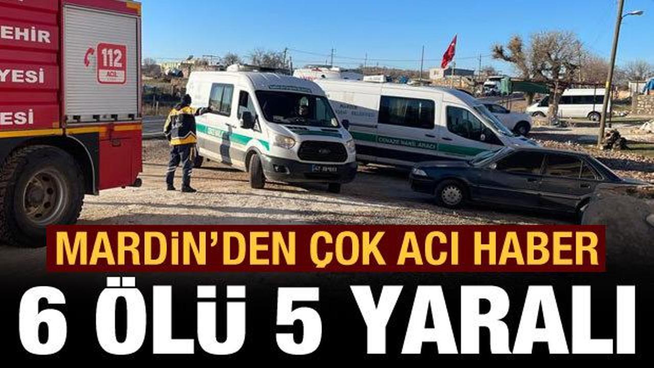 Son dakika: Mardin'de servis aracı kaza yaptı: 6 &ouml;l&uuml; 5 yaralı
