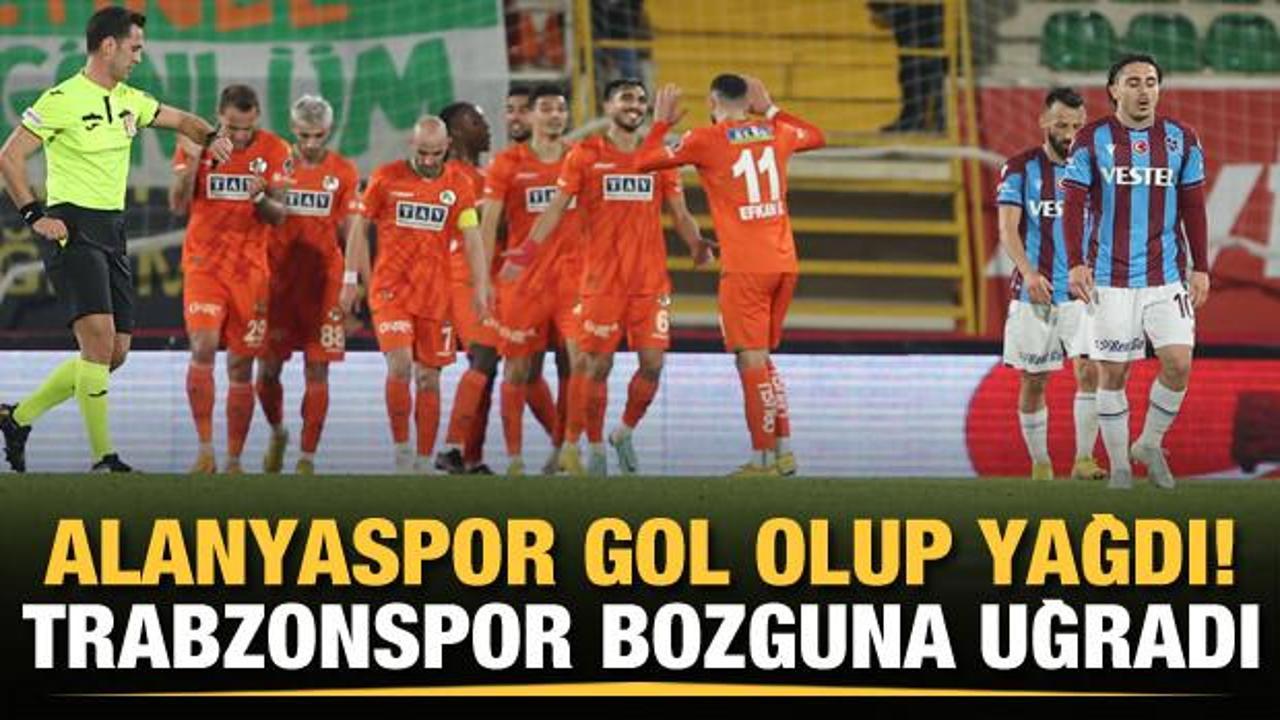 Alanyaspor gol olup yağdı! Trabzonspor bozguna uğradı