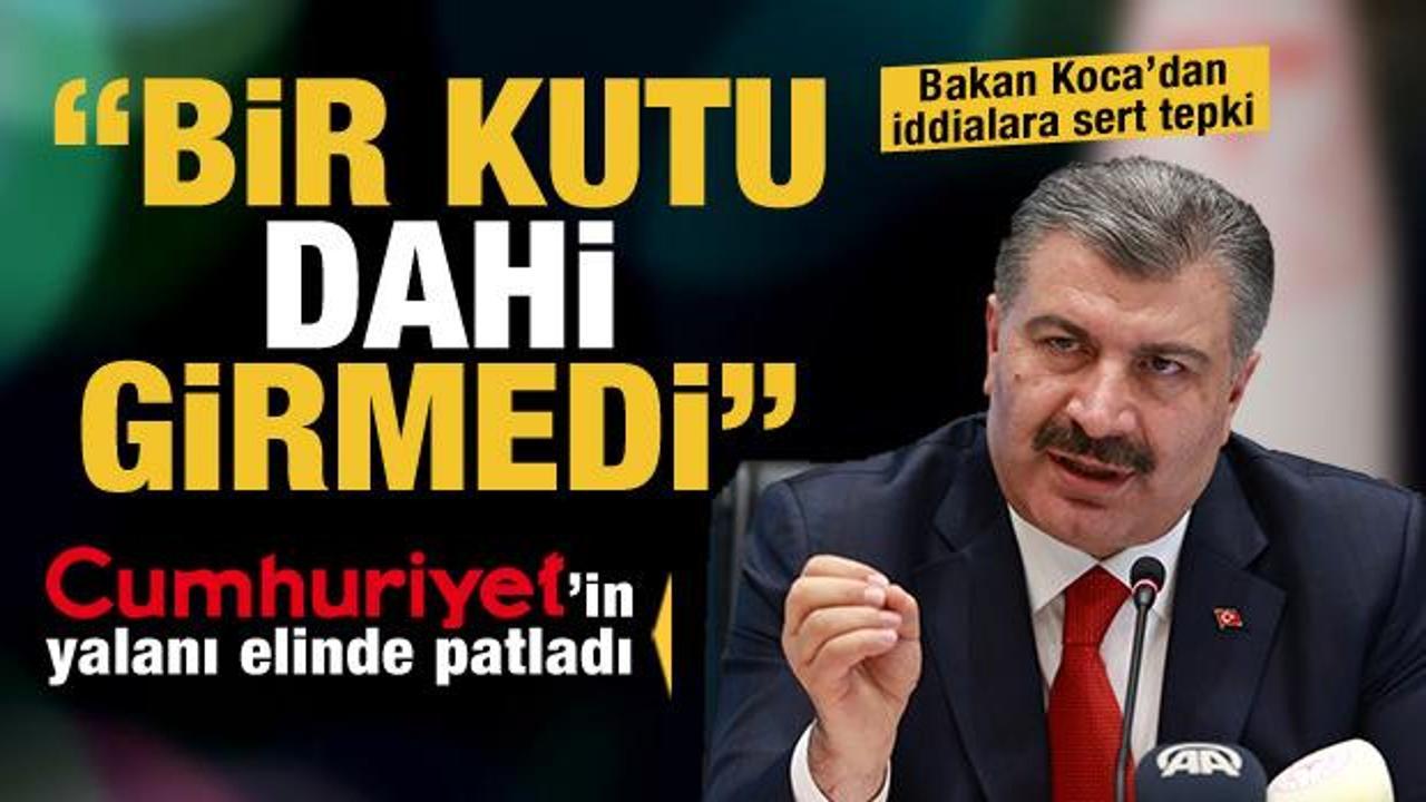 Son Dakika... Bakan Koca'dan sahte ila&ccedil; iddialarına yanıt: &Uuml;lkemize bir kutu dahi girmedi!