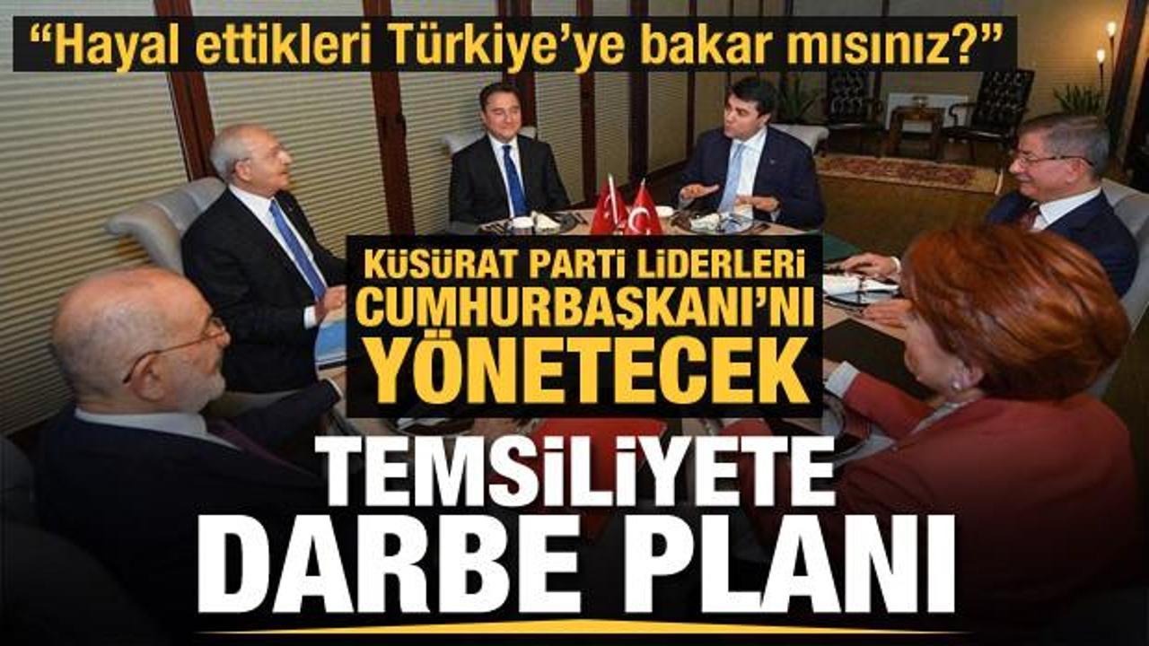 T&uuml;rkiye'ye kriz vaadi! Altılı masanın temsiliyete karşı darbe planına sert tepki