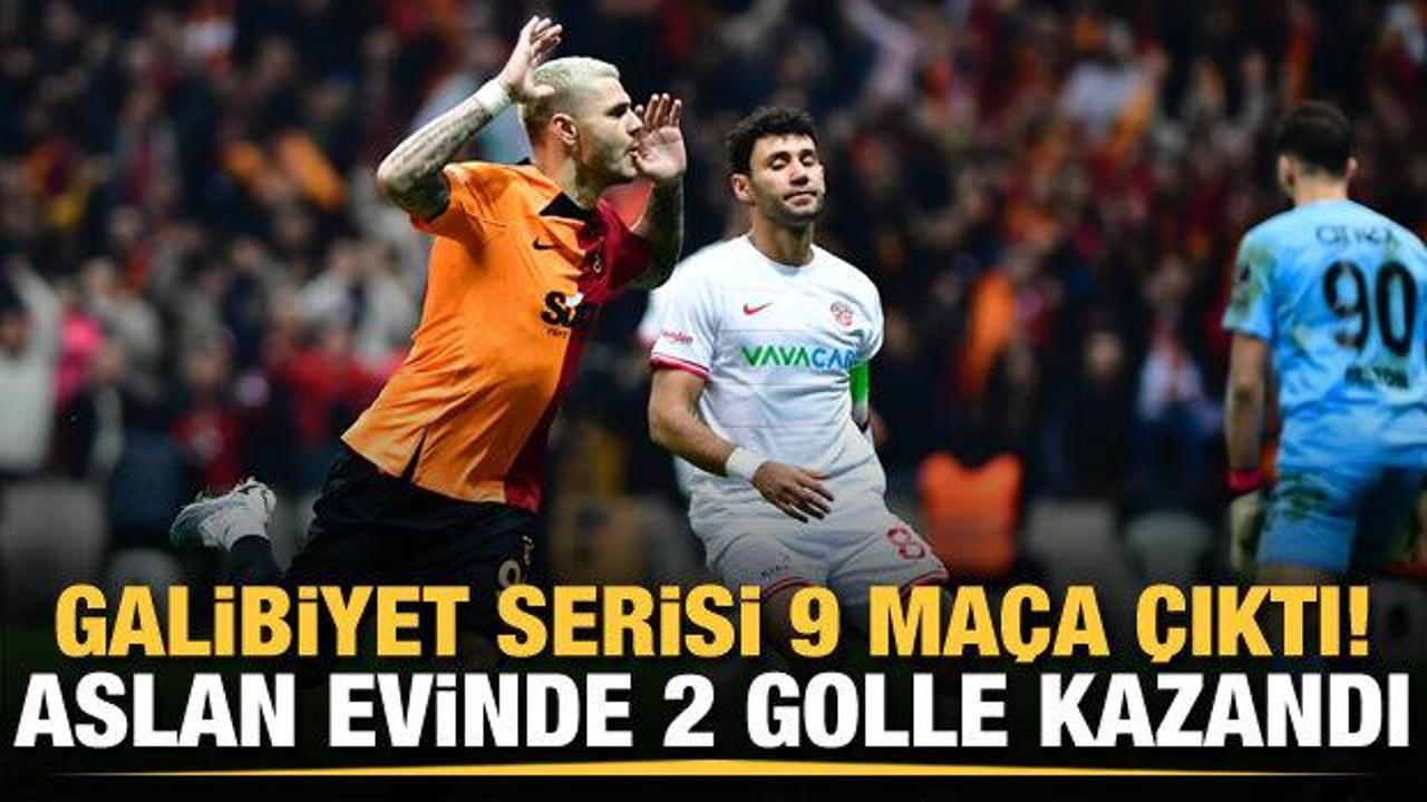 Galibiyet serisi 9 maça çıktı! Galatasaray evinde 2 golle kazandı