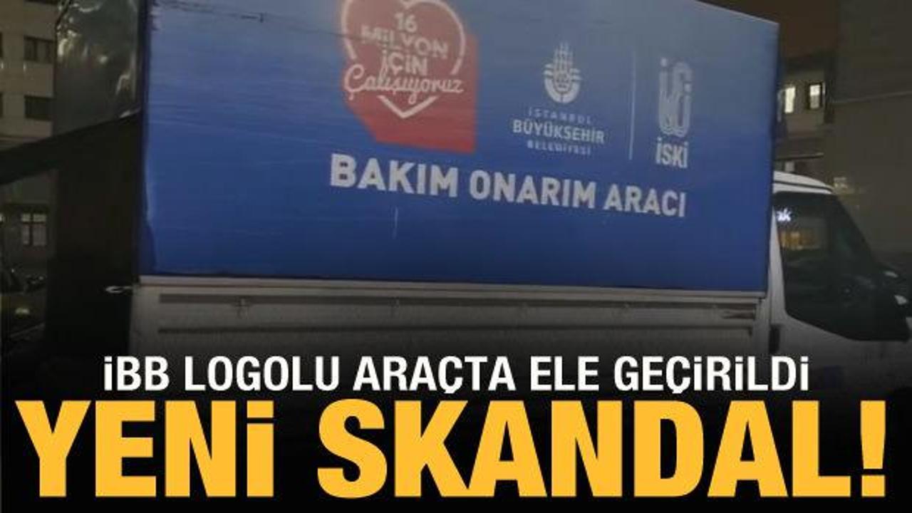İBB ve İSKİ logolu kamyonette 112 kilo esrar ele ge&ccedil;irildi