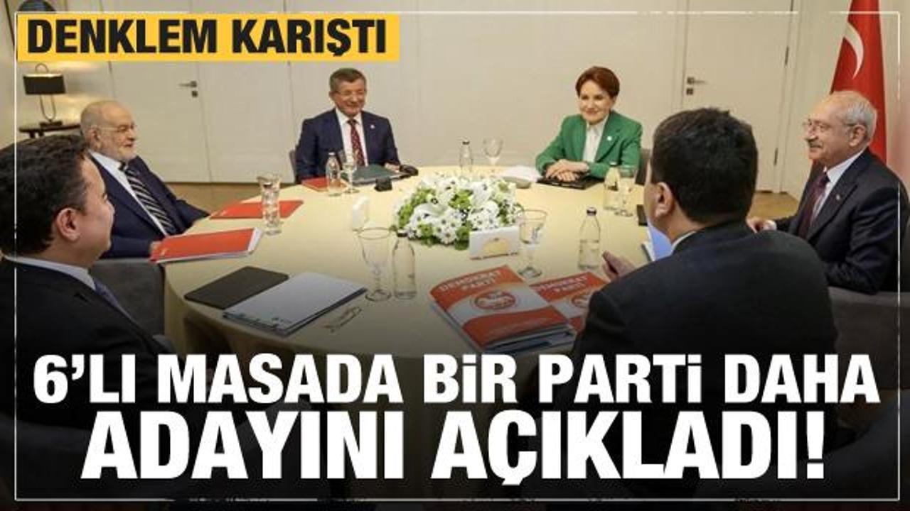 6'lı masada bir parti daha Cumhurbaşkanı adayını açıkladı