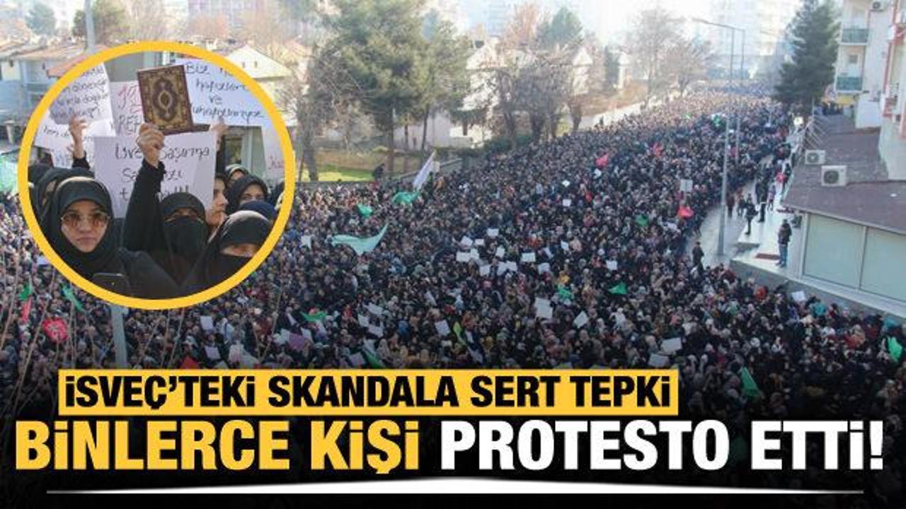 Batman'da binlerce kişi İsveç'te Kur'an-ı Kerim’in yakılmasını protesto etti