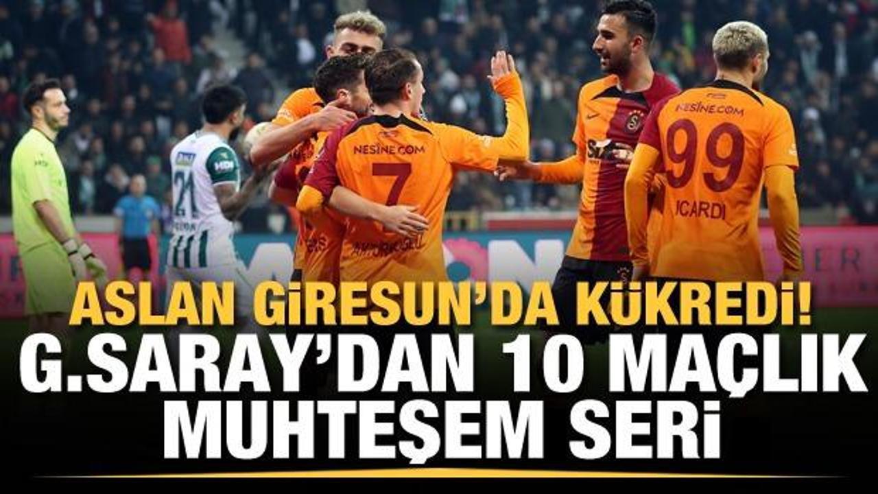 Galatasaray Giresun'da hata yapmadı! 10 maçlık müthiş seri