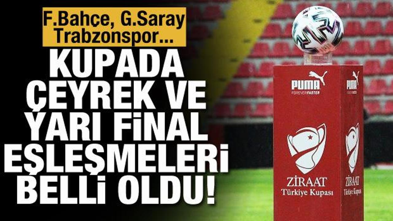 Türkiye Kupası'nda çeyrek ve yarı final eşleşmeleri belli oldu!