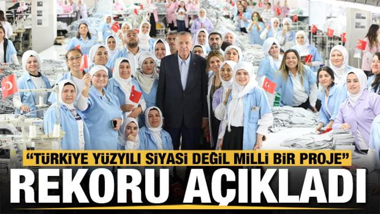 Başkan Erdoğan Denizli'de kadın işçilerle buluştu: Cumhuriyet rekorunu kırdı