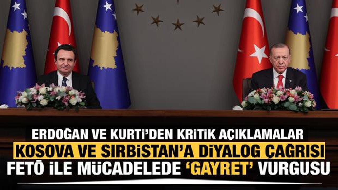  Erdoğan: Kosova ile Sırbistan'ın barış&ccedil;ıl ve yapıcı yaklaşımlar sergilemesini bekliyoruz
