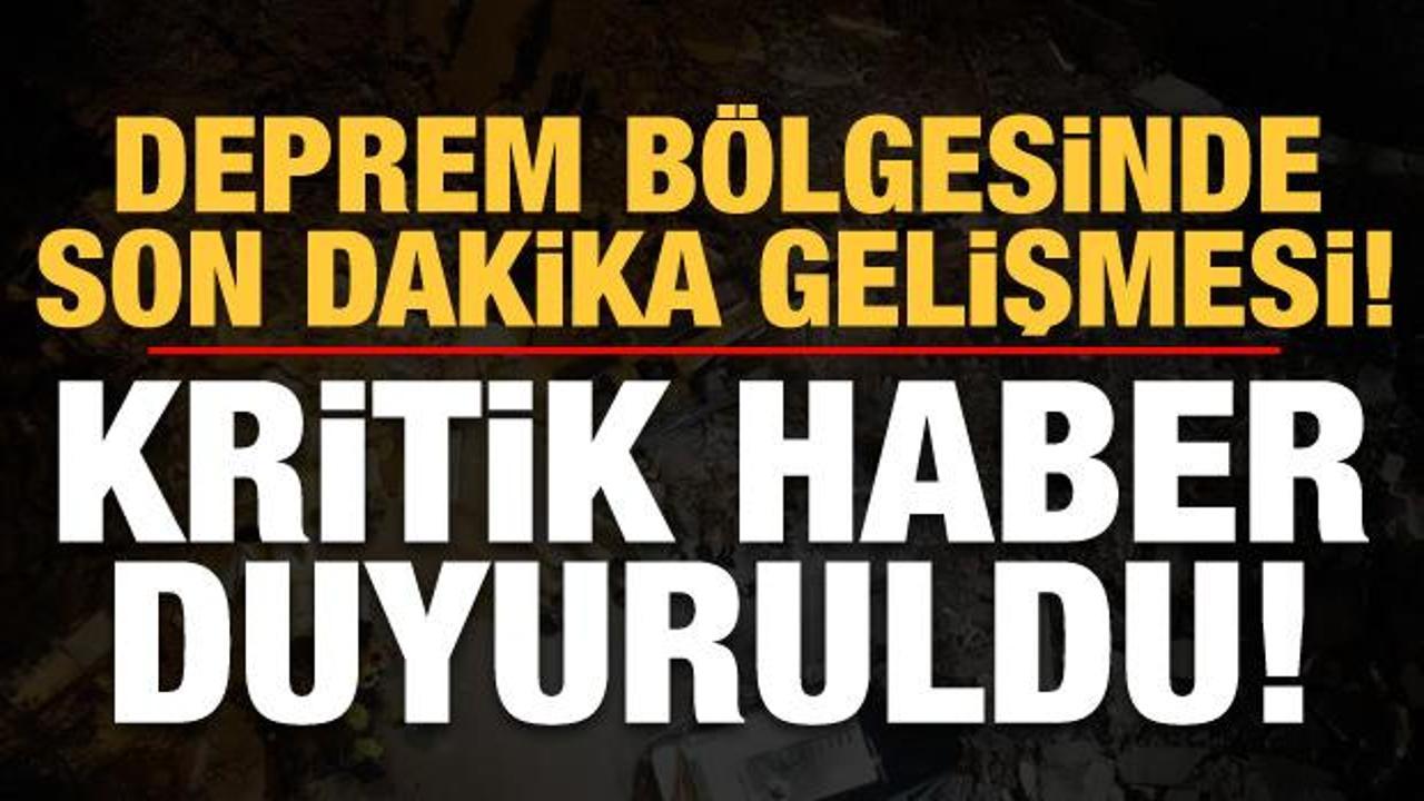 Deprem b&ouml;lgesinde son dakika gelişmesi! Bakanlık kritik haberi duyurdu...