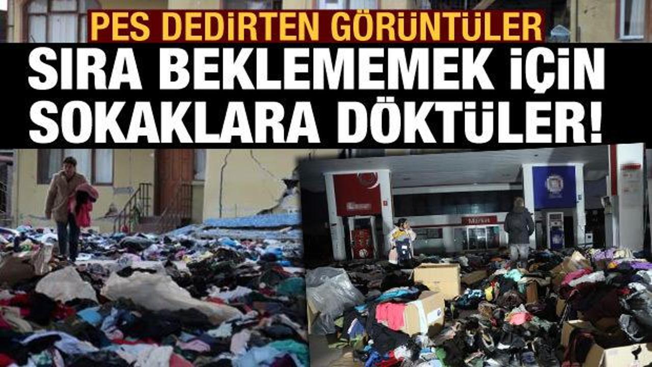 Pes dedirten g&ouml;r&uuml;nt&uuml;: Beklememek i&ccedil;in yardımları sokaklara d&ouml;kt&uuml;ler