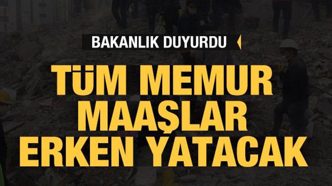 T&uuml;rkiye'de memur maaşları 4 g&uuml;n erken yatırılacak
