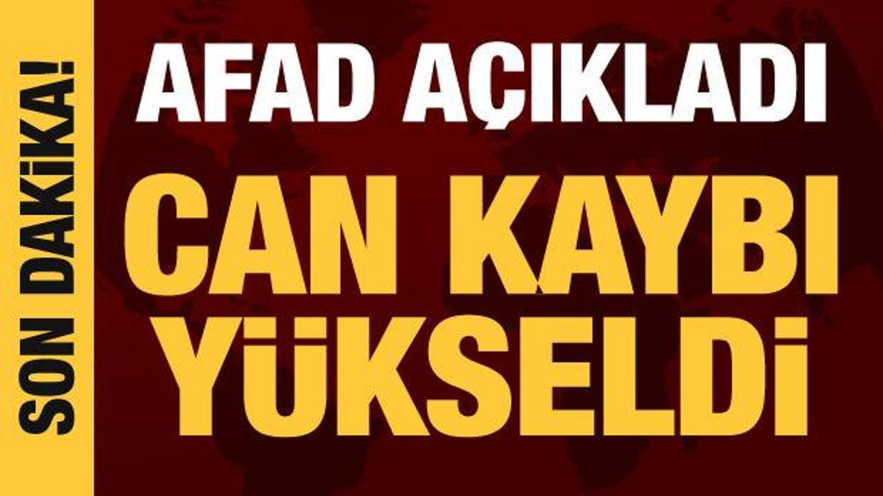 AFAD: Can kaybı 36 bin 187'ye y&uuml;kseldi