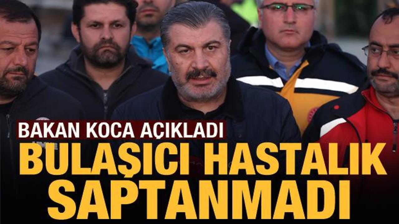 Bakan Koca'dan salgın hastalık a&ccedil;ıklaması