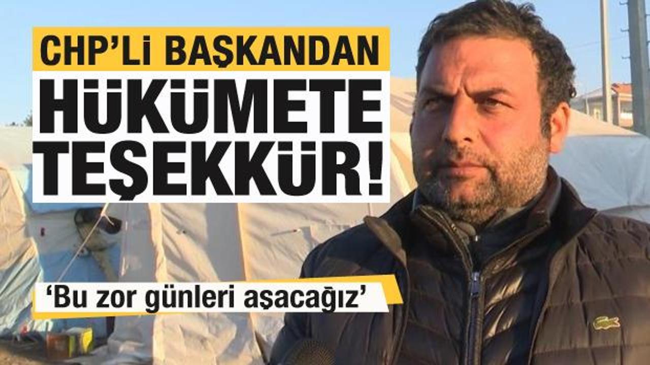  CHP'li başkandan h&uuml;k&uuml;mete teşekk&uuml;r!