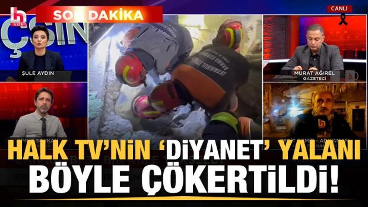 Halk TV'nin "Diyanet İşleri Başkanlığı elemanı g&ouml;rmedim" yalanı b&ouml;yle &ccedil;&ouml;kertildi
