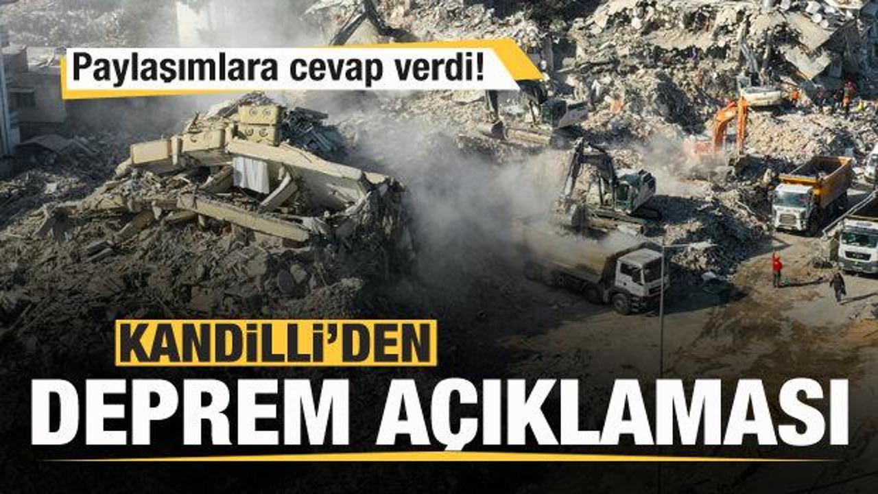 Kandilli'den son dakika deprem a&ccedil;ıklaması