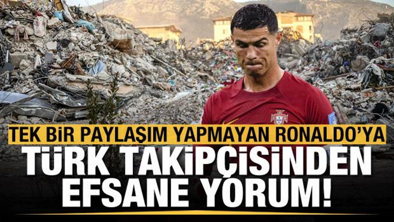 Ronaldo'dan skandal deprem tavrı! T&uuml;rk takip&ccedil;isinden efsane yorum