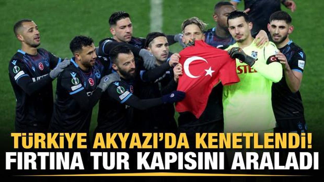 T&uuml;rkiye Akyazı'da kenetlendi! Trabzonspor tur kapısını araladı