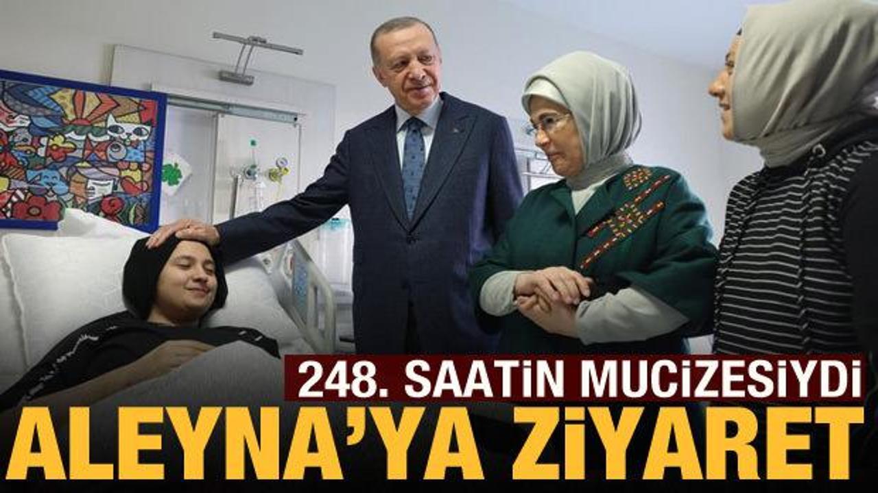 Cumhurbaşkanı Erdoğan, depremzede Aleyna'yı ziyaret etti