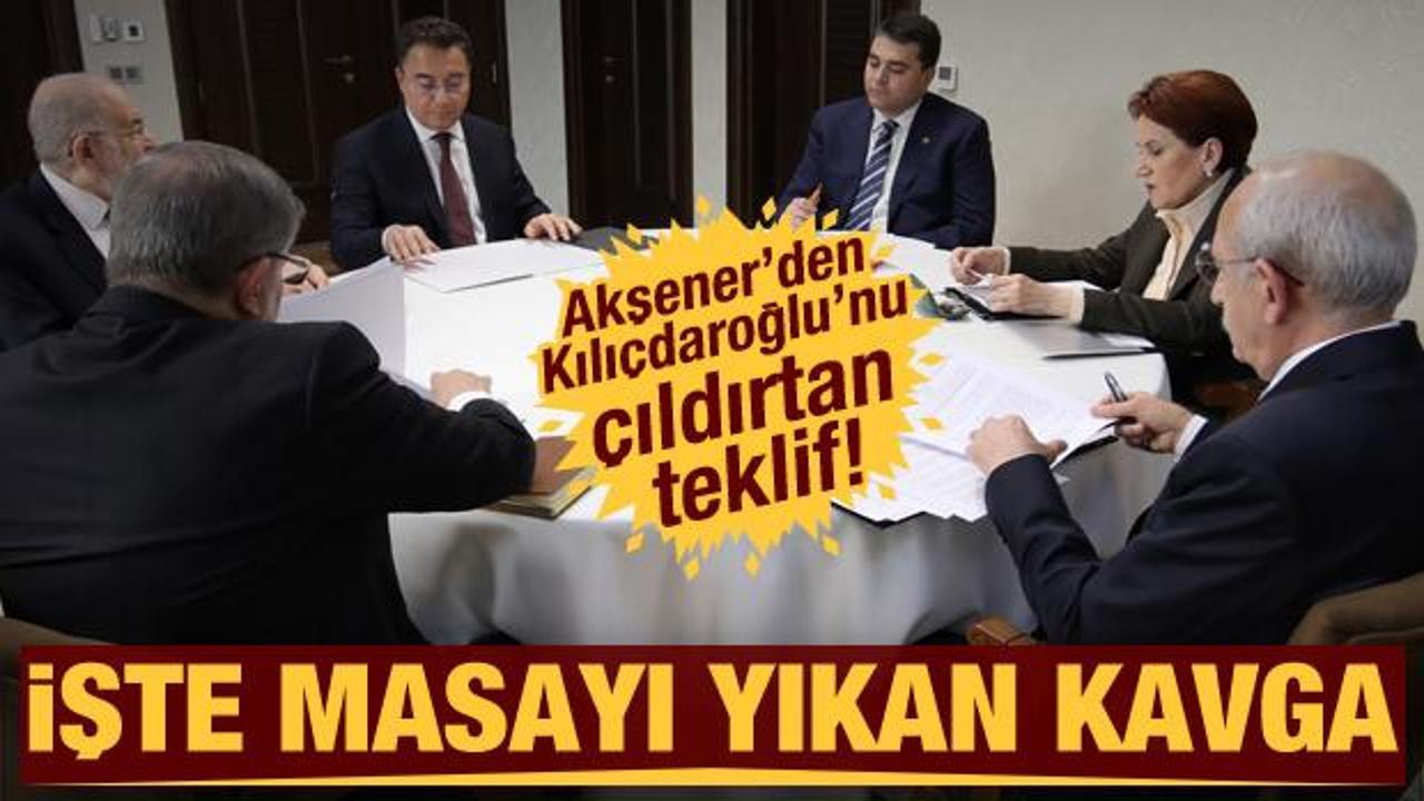 6'lı masayı yıkıma g&ouml;t&uuml;ren gerilim: Akşener konuştu, Kılı&ccedil;daroğlu ayağa fırladı!