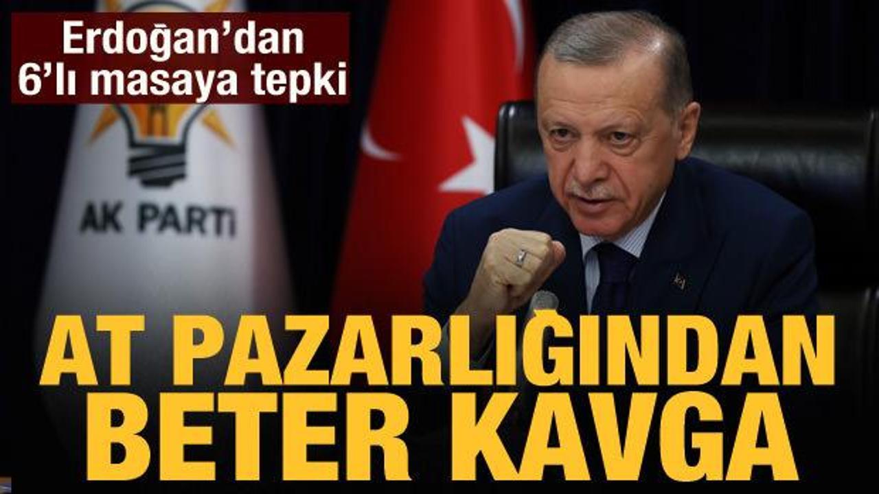 Cumhurbaşkanı Erdoğan'dan sert tepki: At pazarlığından beter kavga!